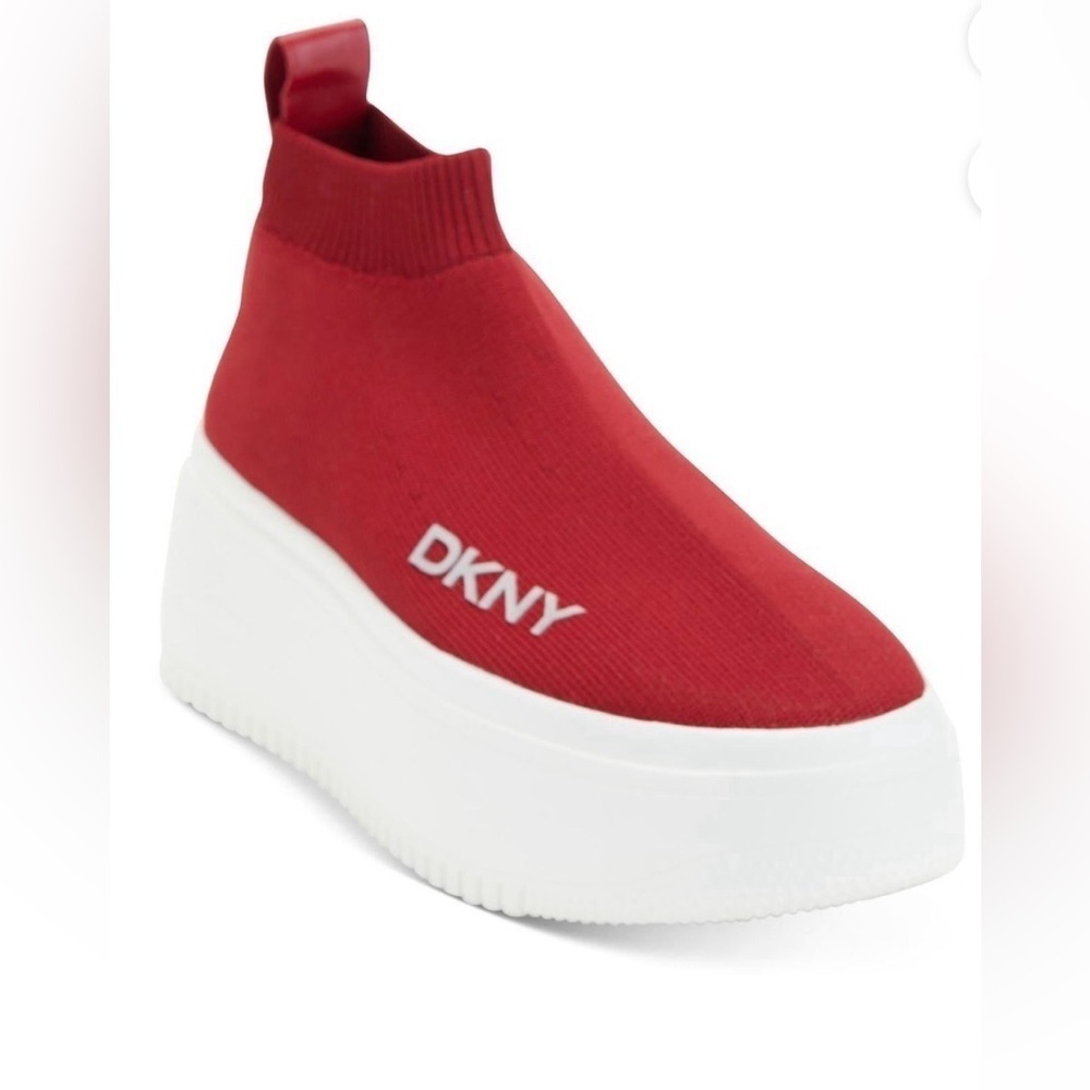 DKNY Mada Slip On Red Sneaker Size 8.5M
